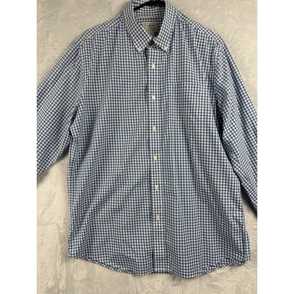 L.L.Bean Slightly Fitted Plaid Long Sleeve Shirt – Size L Regular - Picture 5 of 5